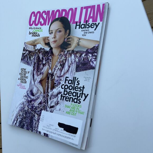 COSMOPOLITAN MAGAZINE OCTOBER 2019- HALSEY KNOWS SHE OWES YOU - Picture 4 of 6